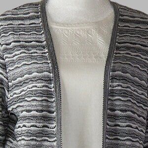 Alfred Dunner Classic Women's Summer Set Cardigan Sweater Size PXL (C524)